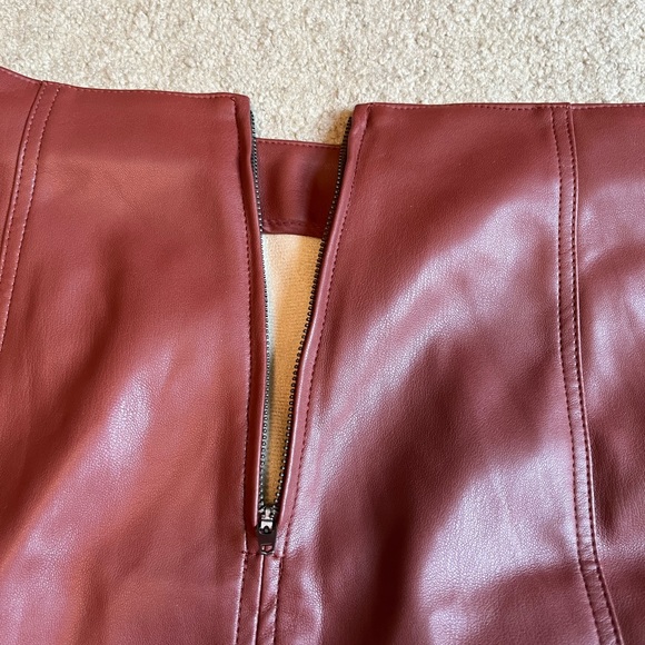 Free People Leather Mini Skirt - Picture 4 of 5